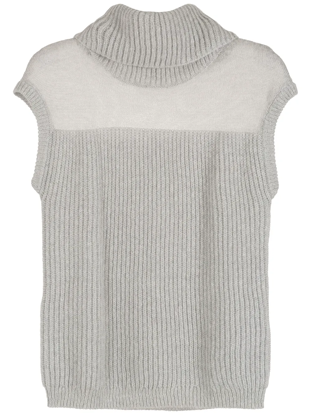 

Armani Exchange roll neck knitted vest - Grey