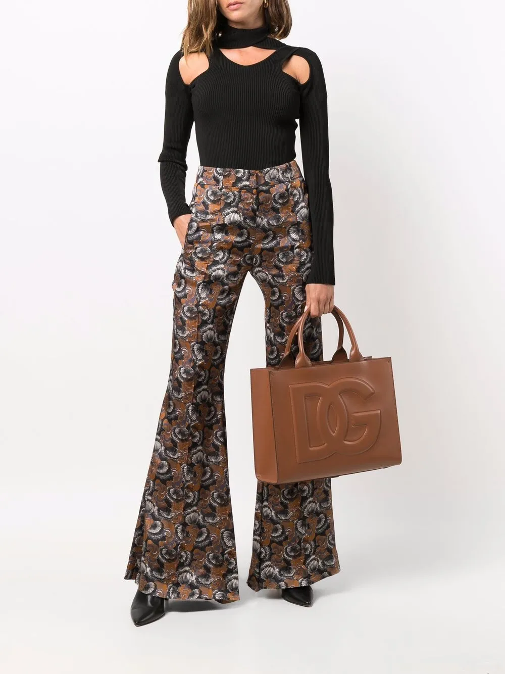 фото Dolce & gabbana сумка-тоут с тисненым логотипом