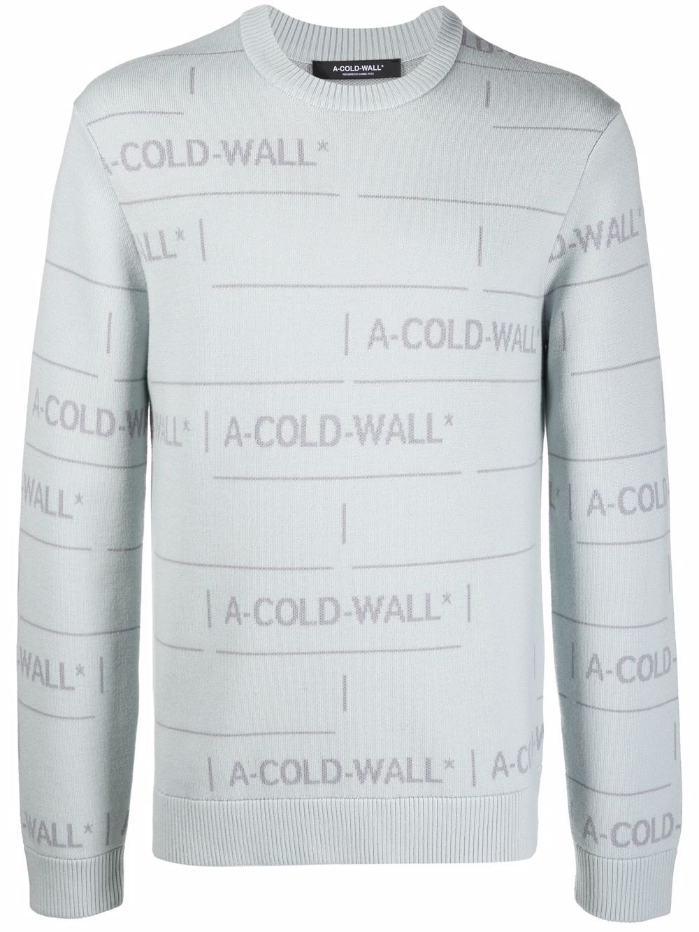 a-cold-wall* pull en maille intarsia - gris