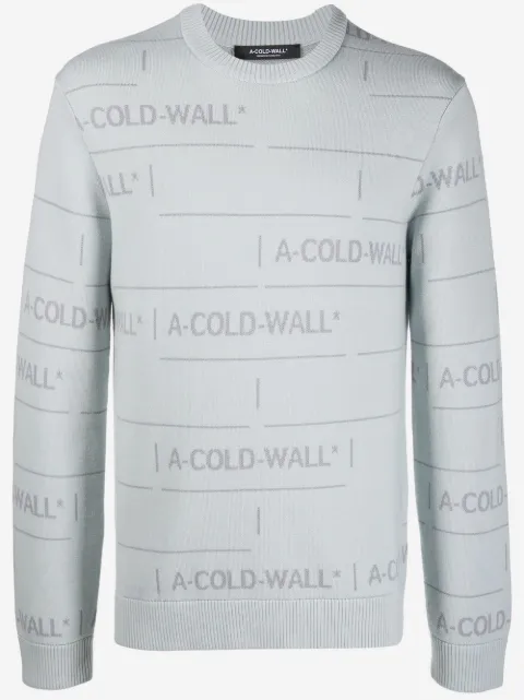 A-COLD-WALL* كنزة منسوجة جاكار بسلسلة