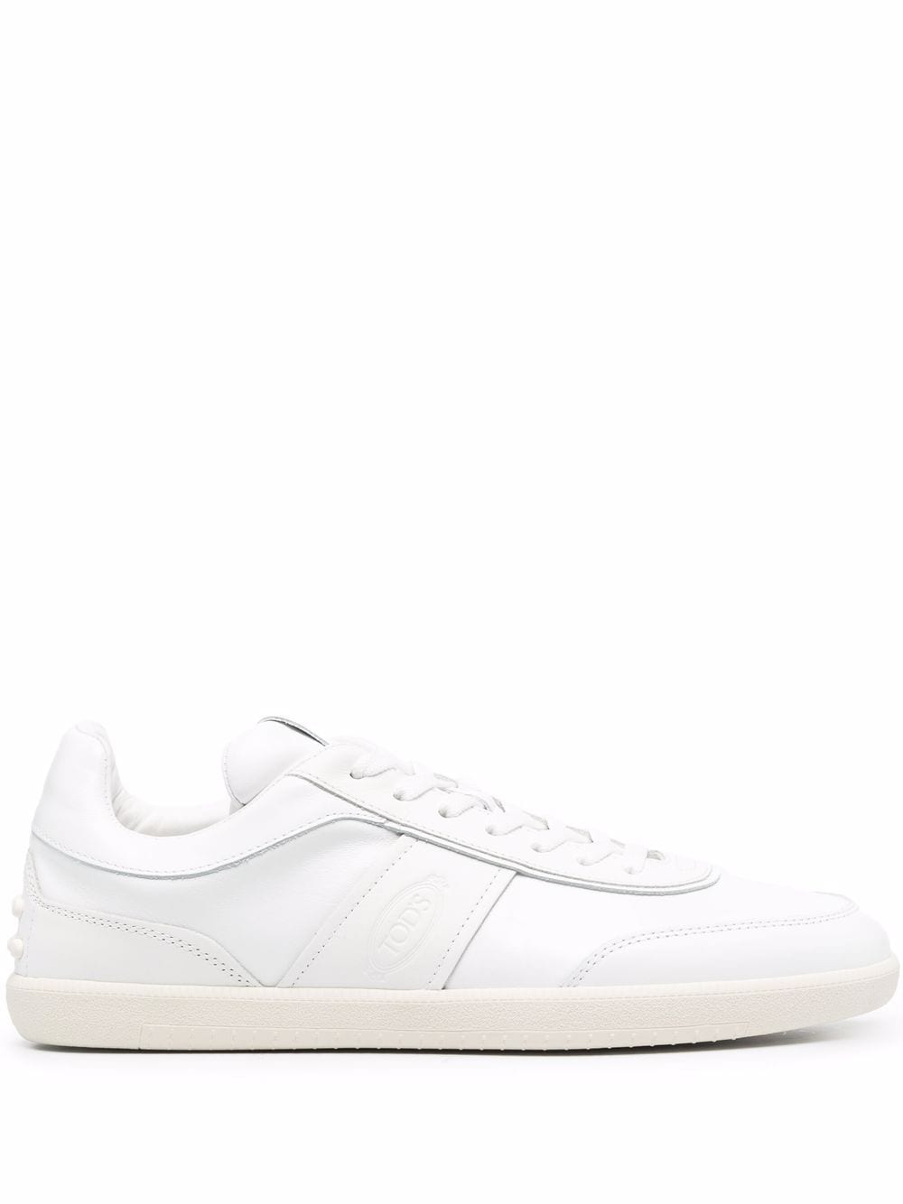 Shop Tod's Tonal Low-top Sneakers In Weiss