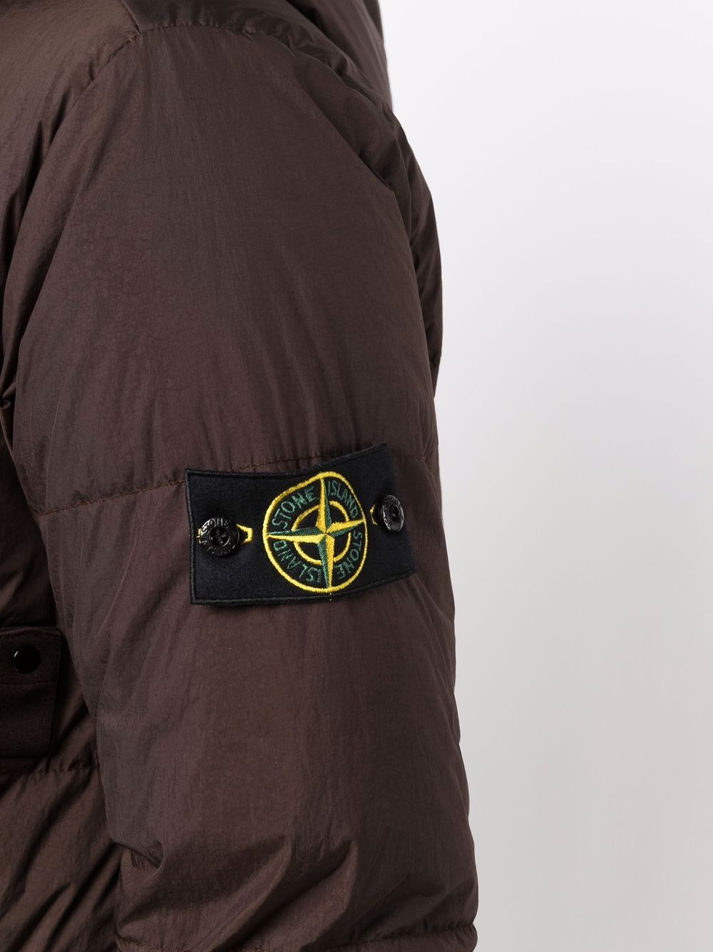 фото Stone island пуховик с нашивкой-логотипом