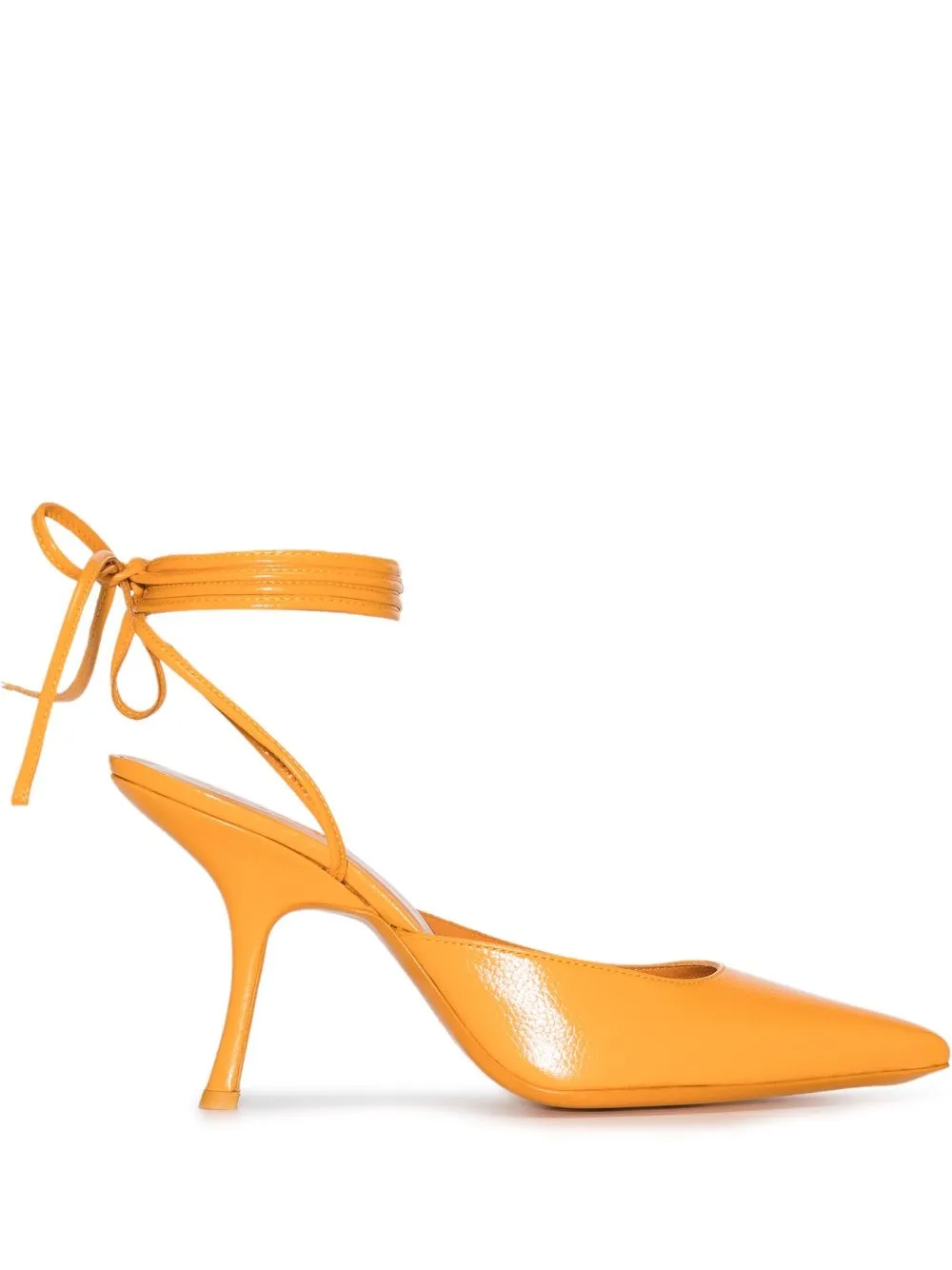 

BY FAR Jen 90mm leather pumps - Orange