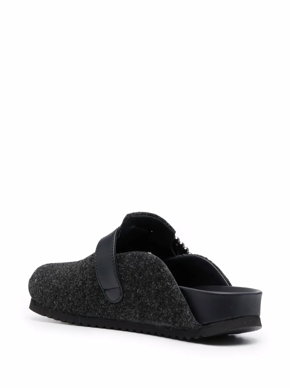 Le Silla Rita Buckle-embellished Slippers In Schwarz