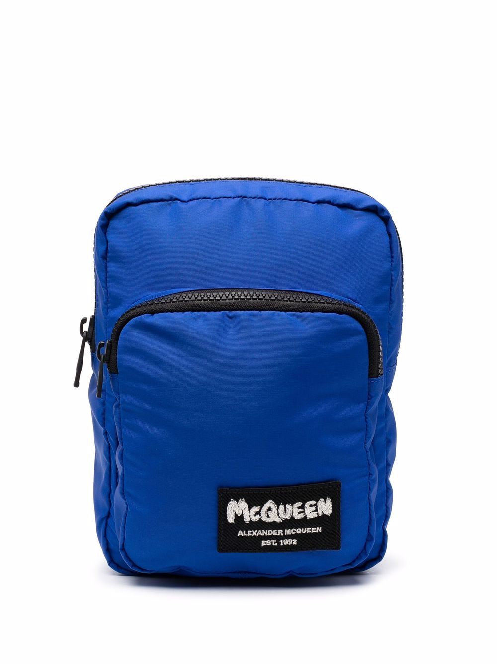 

Alexander McQueen bolsa de hombro con parche del logo - Azul