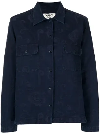 YMC Floral Jacquard Denim Shirt - Farfetch