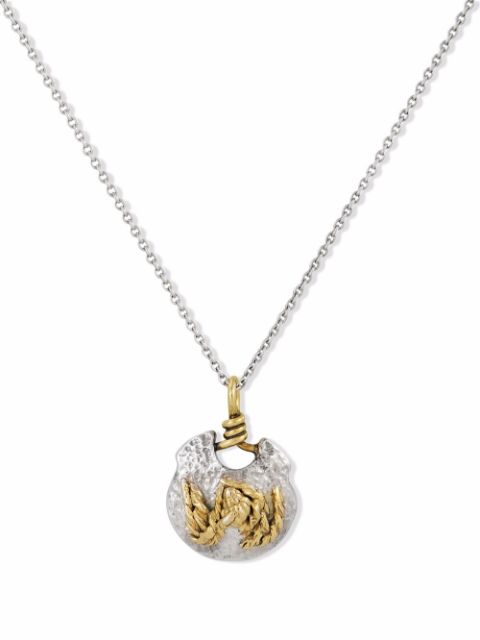 KATHERINE ALEXANDRA BRUNACCI Shell micro medallion pendant necklace