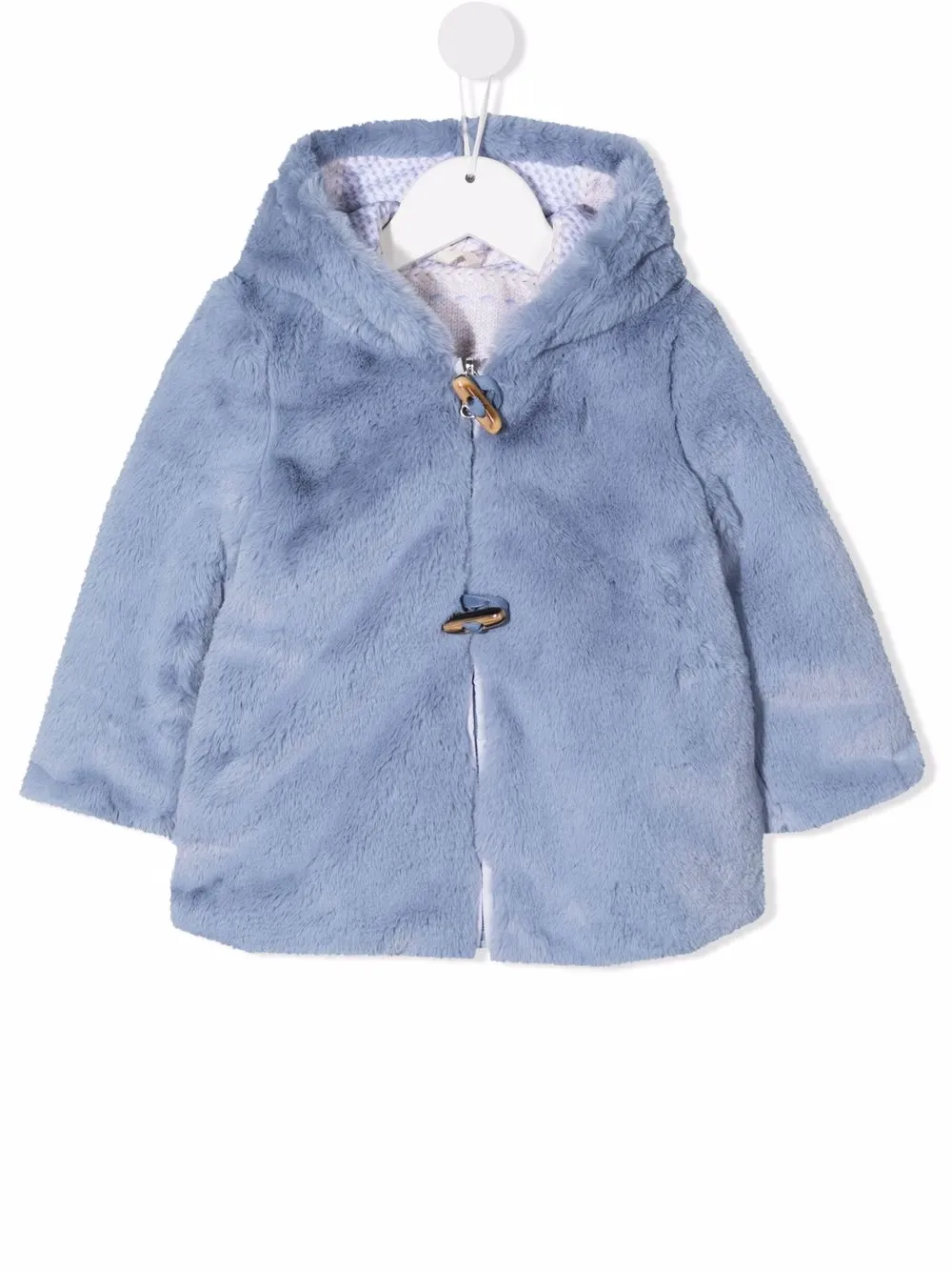 

Lapin House reversible faux-fur hooded coat - Blue