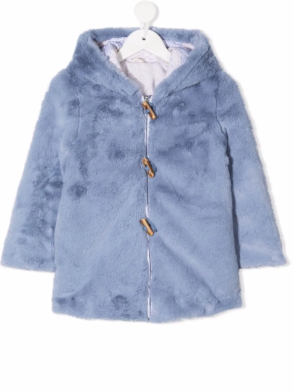 

Lapin House reversible faux-fur hooded coat - Blue