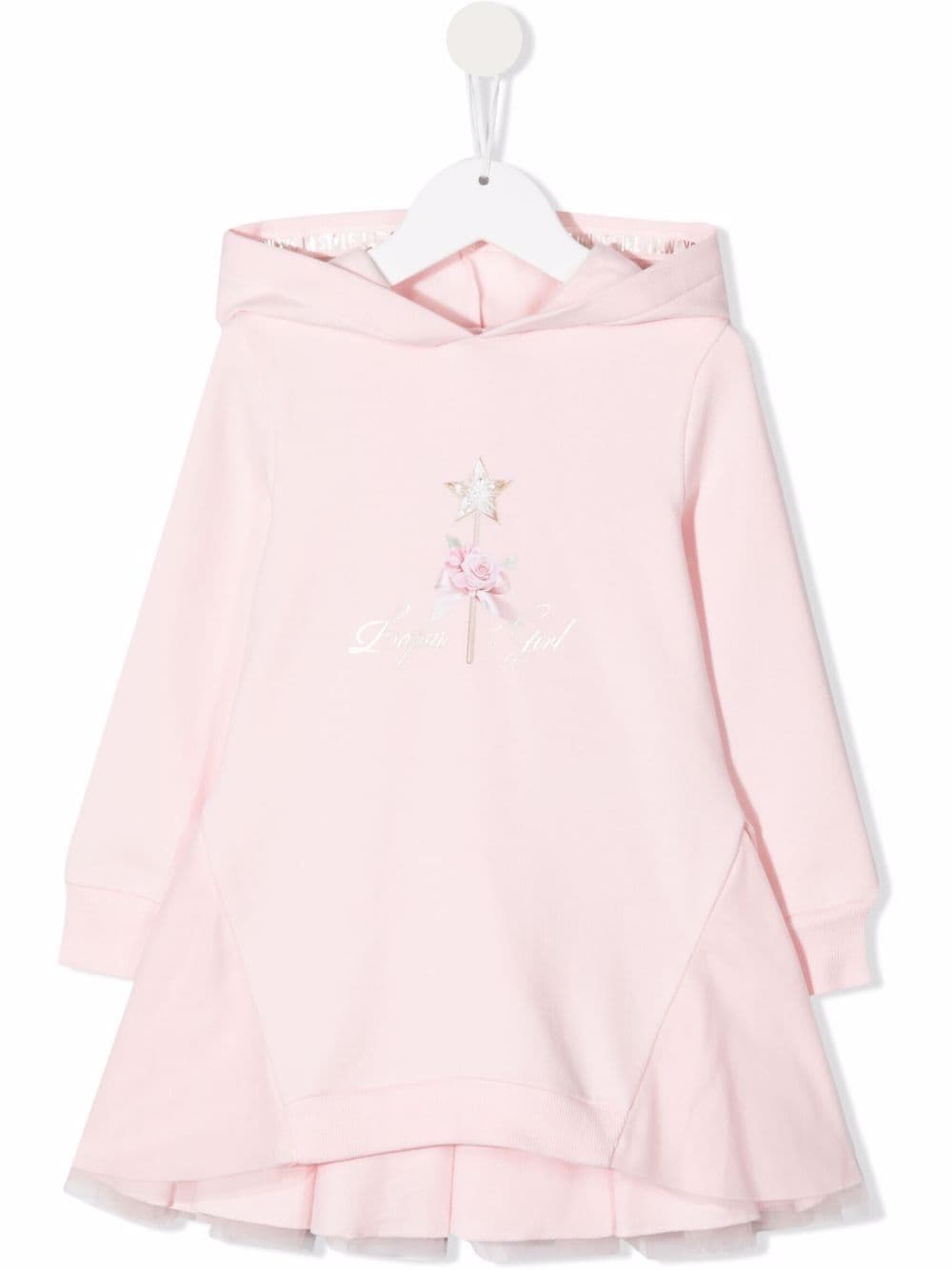 

Lapin House vestido con capucha y logo estampado - Rosado