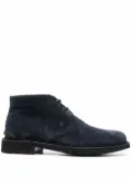 Tod's lace-up suede boots - Blue