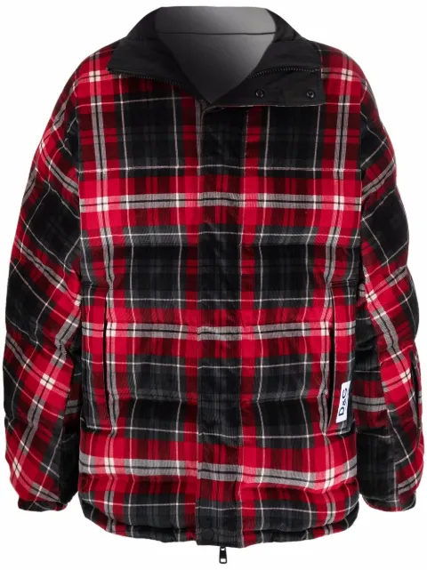 Dolce & Gabbana reversible plaid puffer jacket