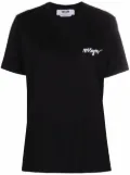 MSGM chest-logo crewneck T-shirt - Black