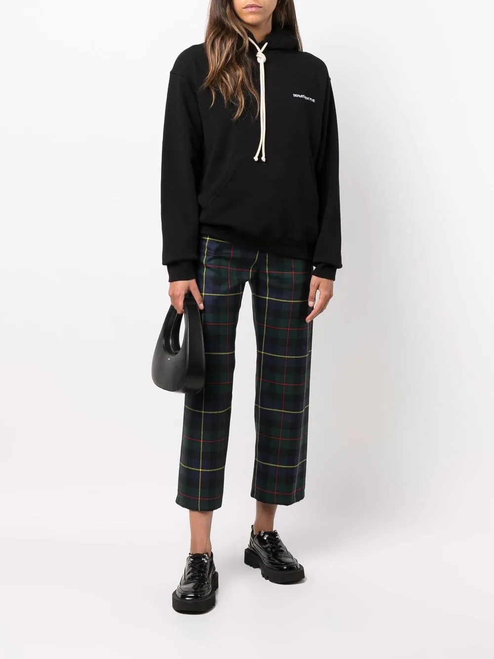 Department 5 Hoodie met logoprint - Zwart