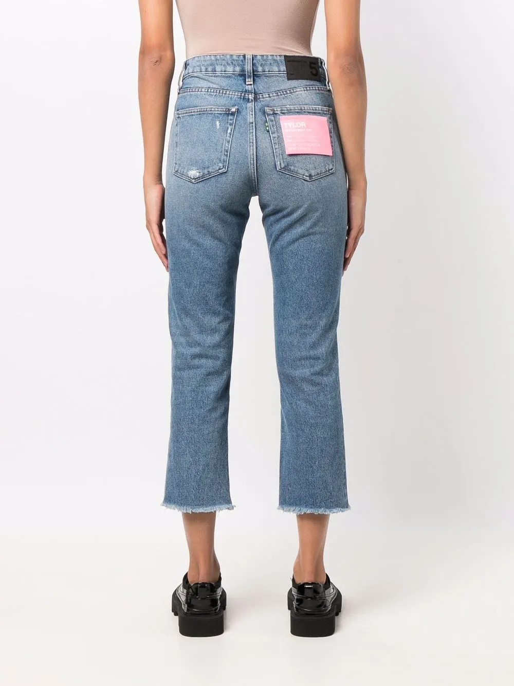 Department Five High-waisted Cropped Jeans In Blue
