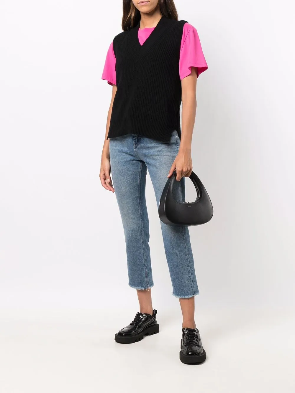 Department Five High-waisted Cropped Jeans In Blue