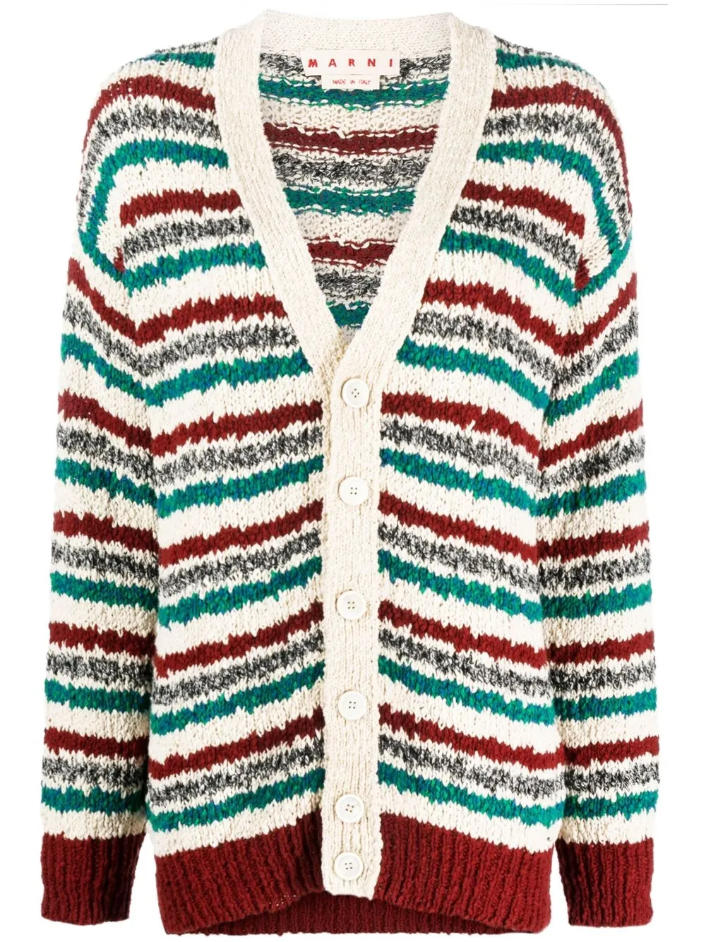 

Marni chunky-knit striped cardigan - Neutrals