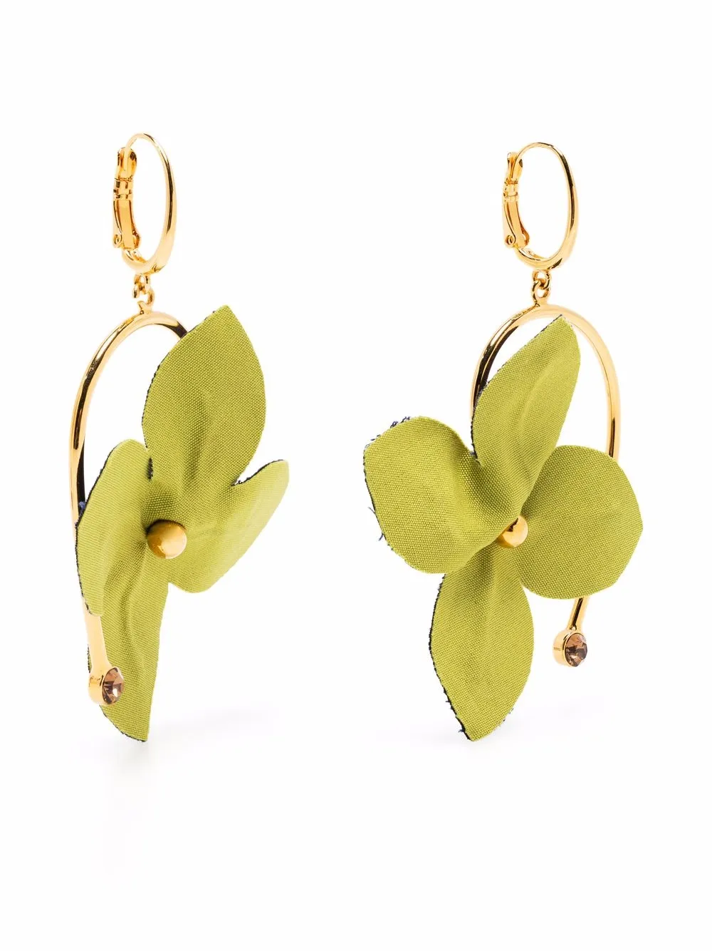 

Marni crystal-hook flower earrings - Blue