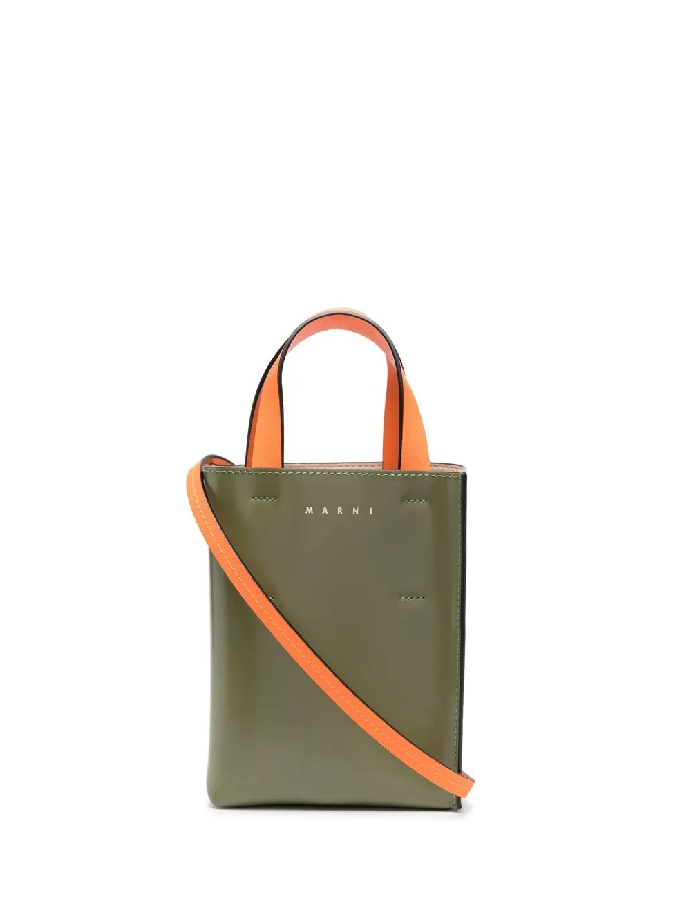 

Marni tote mini con sello del logo - Verde