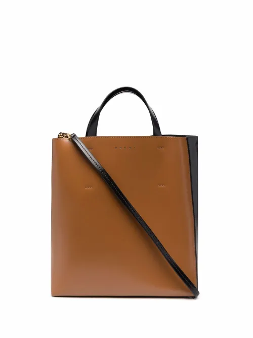 Sac à main bicolore en cuir - Marni - Modalova