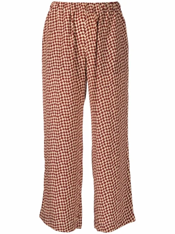 Marni Cropped geometric-print Trousers 