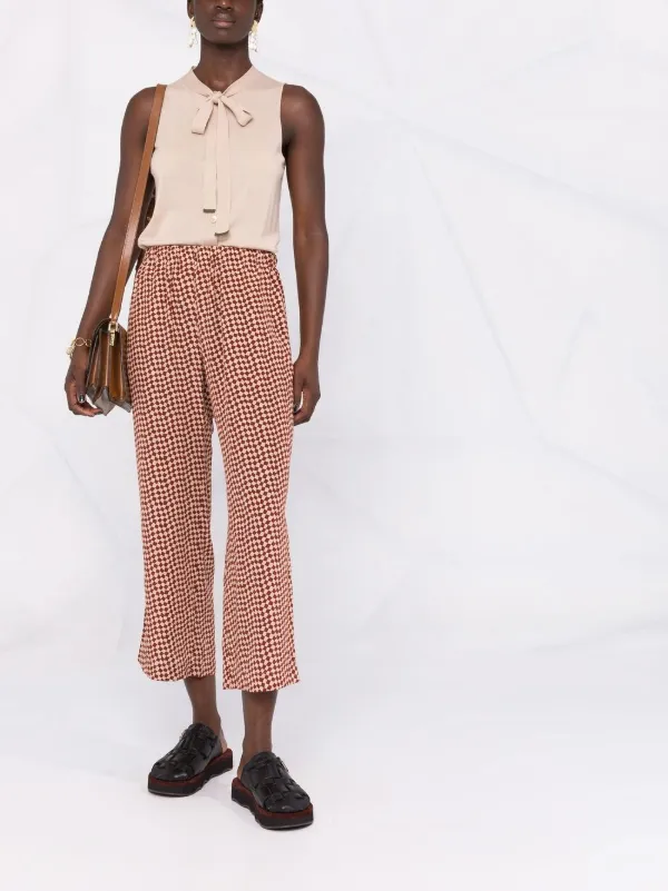 Marni Cropped geometric-print Trousers 