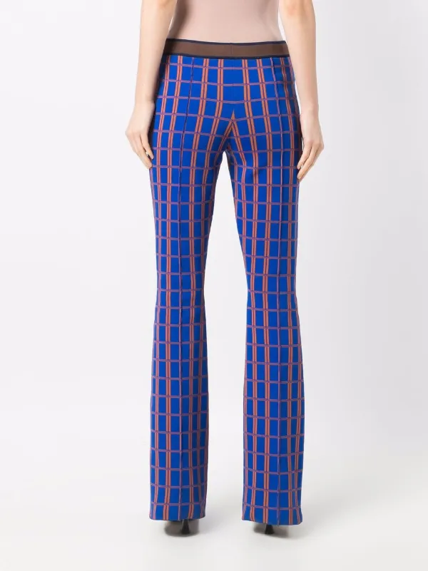 Marni Flared check-print Trousers 