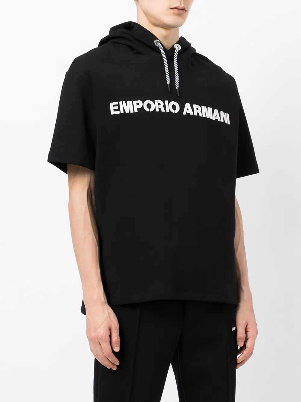 фото Emporio armani худи с короткими рукавами и логотипом