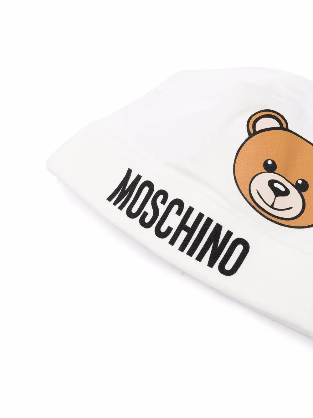 фото Moschino kids шапка бини с принтом