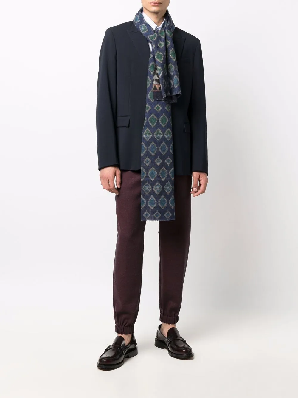 фото Etro трикотажный шарф с узором