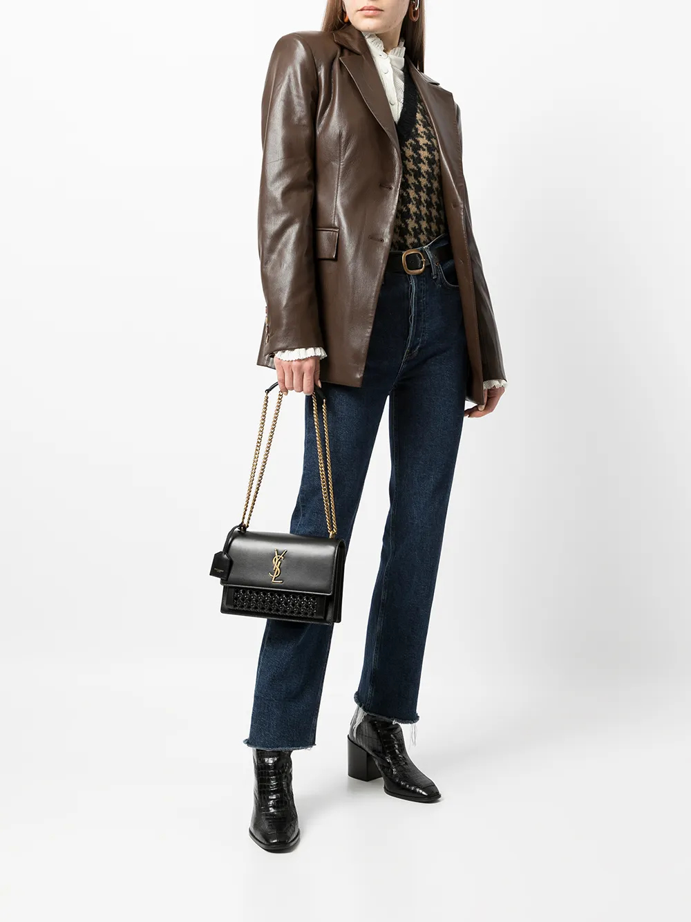 фото Saint laurent сумка на плечо sunset с логотипом