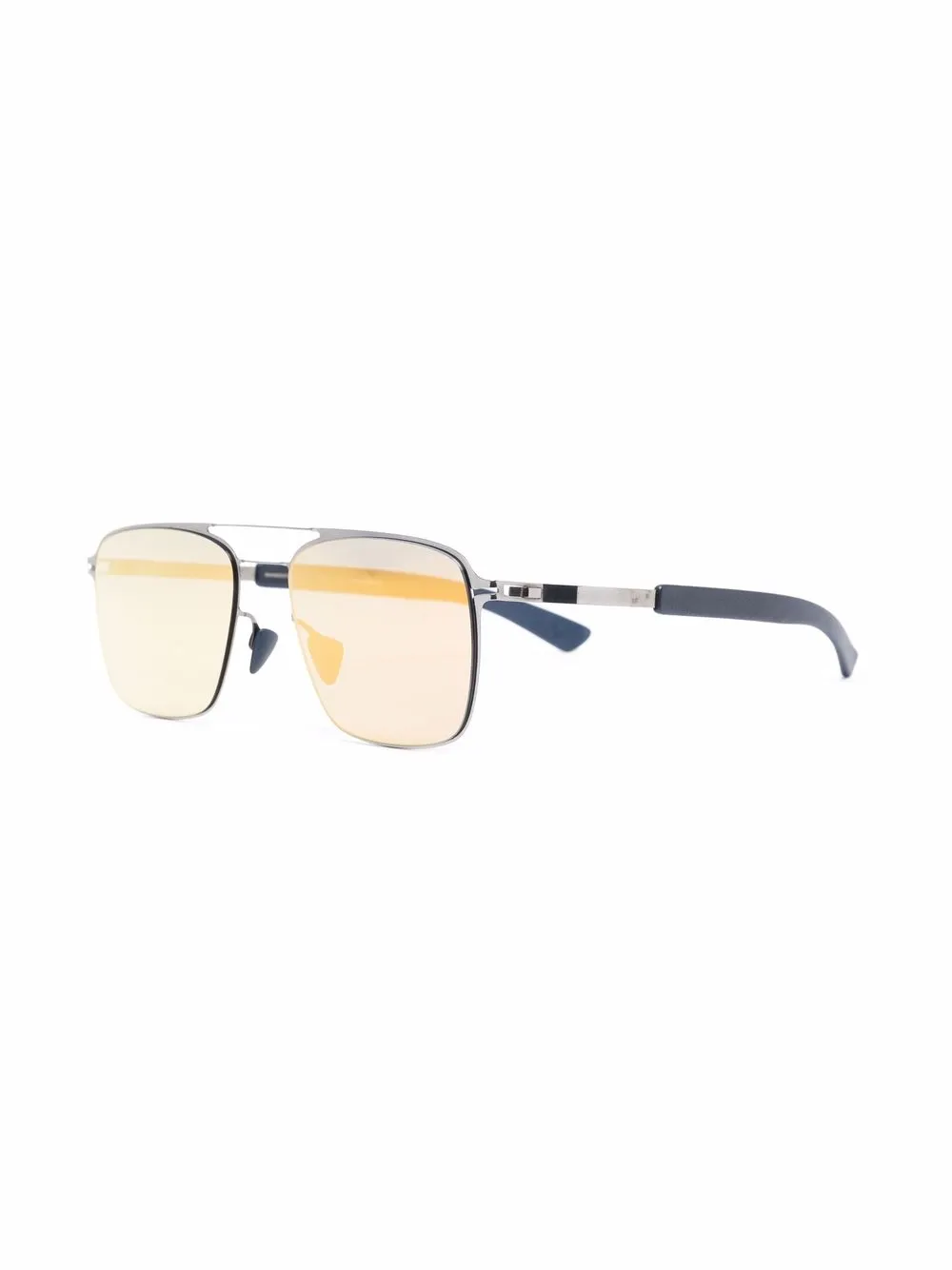 Mykita Zonnebril met rechthoekig montuur - Blauw