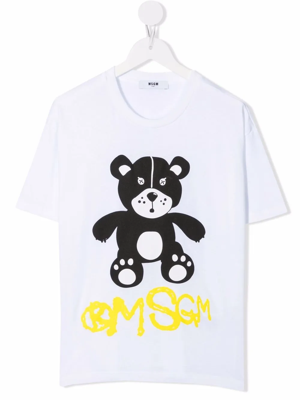 

MSGM Kids teddy bear print T-shirt - White