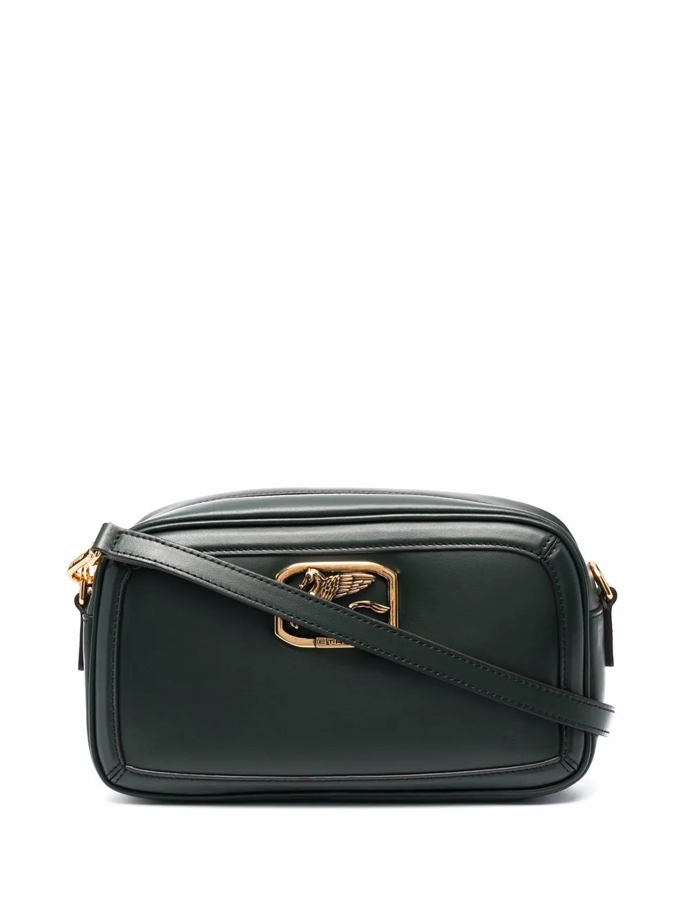 

ETRO bolsa crossbody con placa del logo - Verde