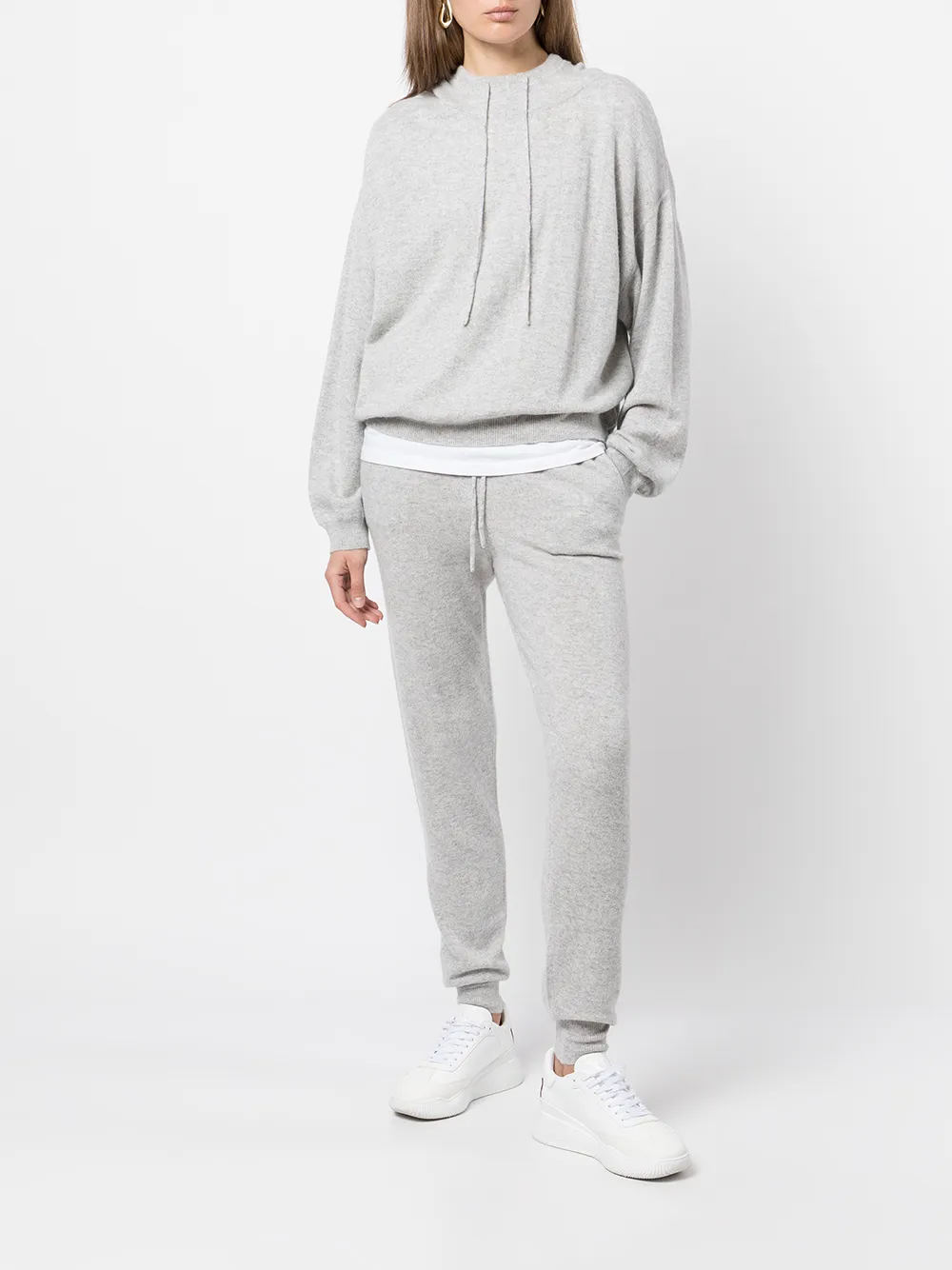 Shop Loulou Studio Straight Cashmere Trousers In Grey