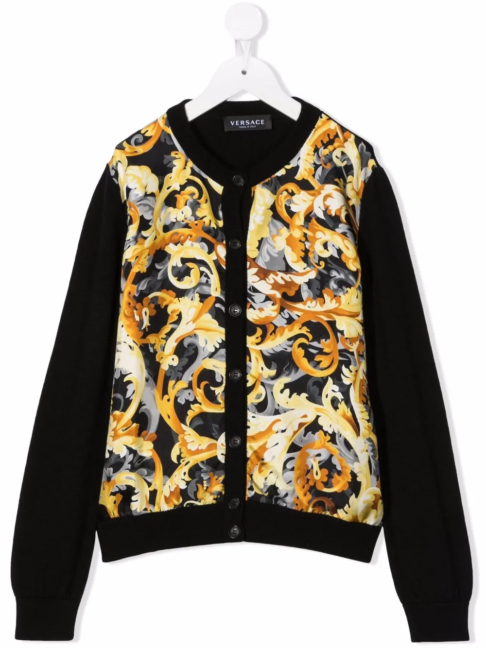 

Versace Kids cárdigan con estampado Baroccoflage - Negro
