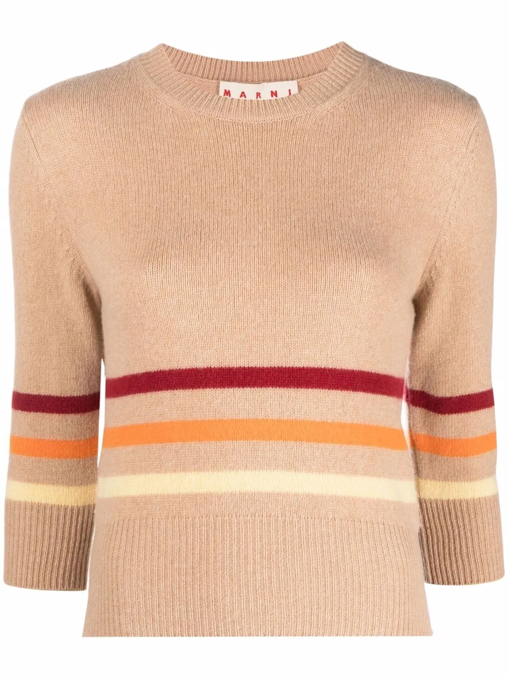 marni 条纹细节针织毛衣 图 1