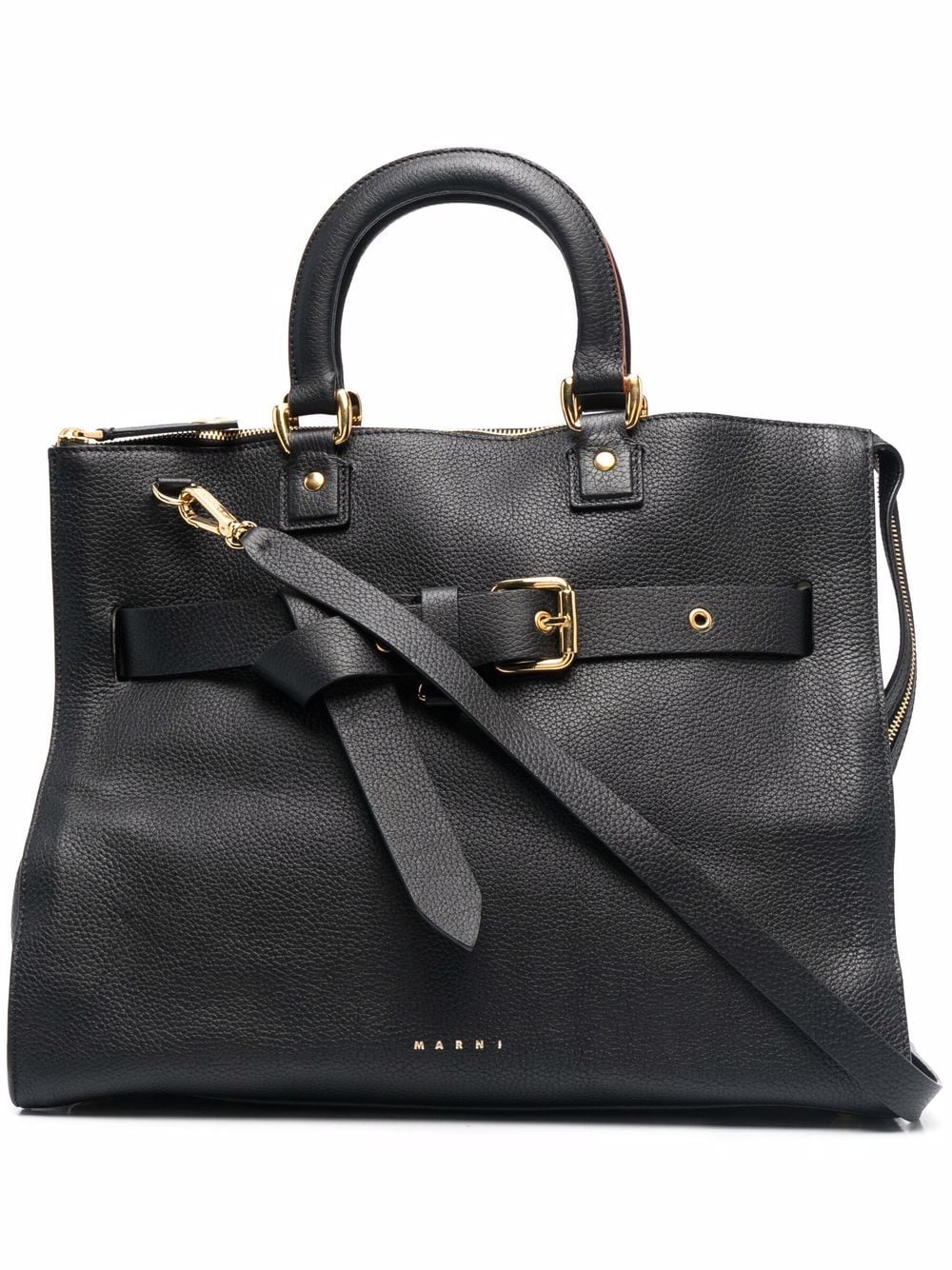 

Marni tote con detalle de logo - Negro