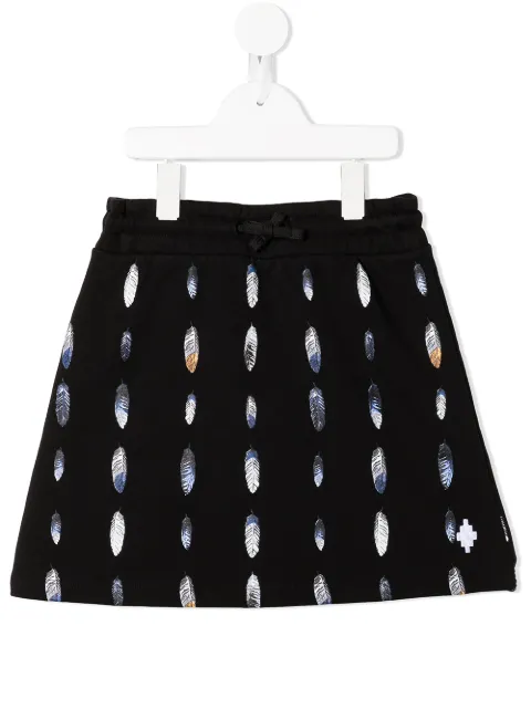 Marcelo Burlon County Of Milan Kids A-line feather print skirt