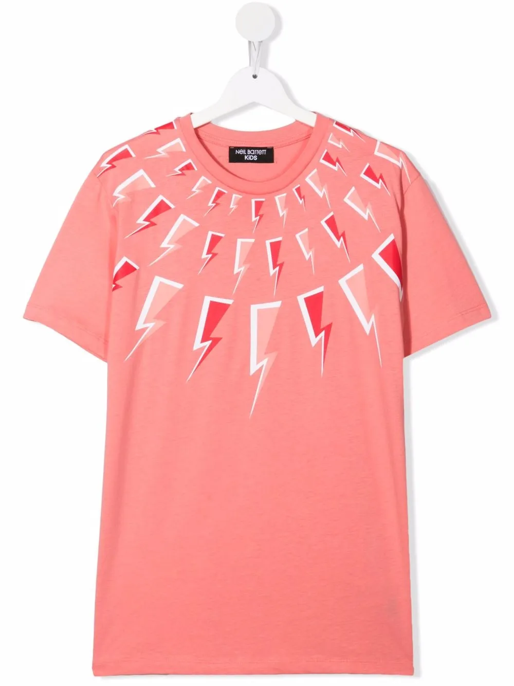 

Neil Barrett Kids TEEN lightning logo T-shirt - Pink