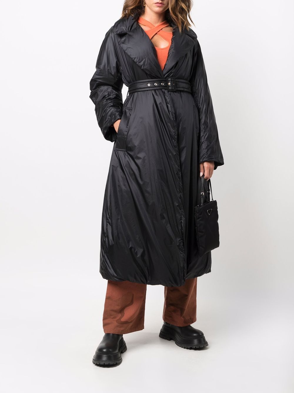 Moncler Oversized Belted Down Coat - Farfetch