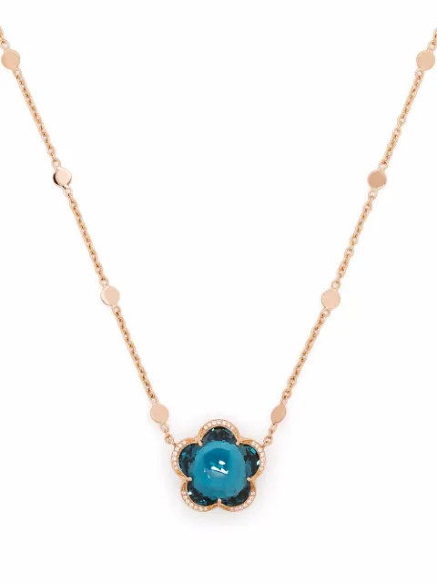 Pasquale Bruni 18kt rose gold Bon Ton topaz and diamond necklace