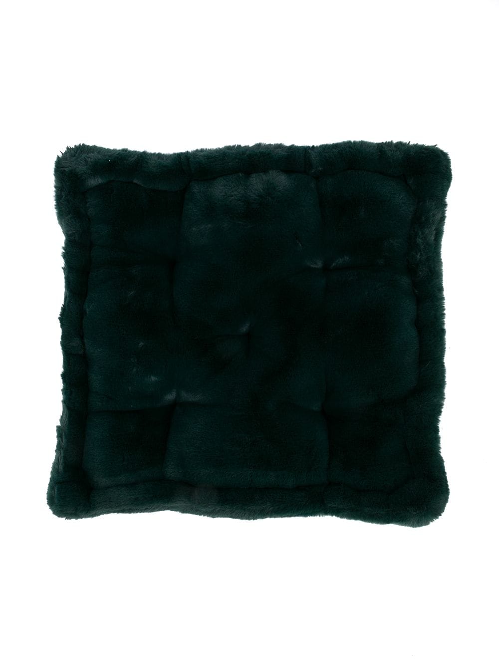 Emerald green 2024 fur pillow