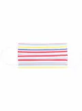 Fedeli stripe-print face mask - White