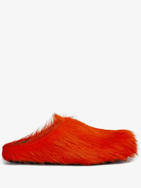 Marni Fussbett Savots slip-ons i långhårigt kalvskinn