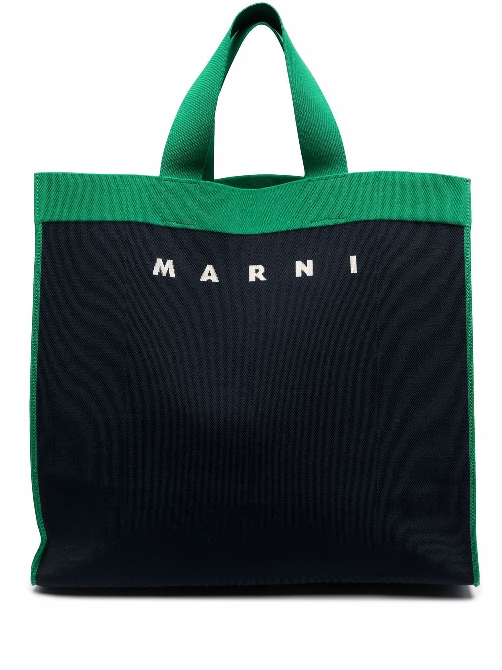 

Marni tote con logo estampado - Azul