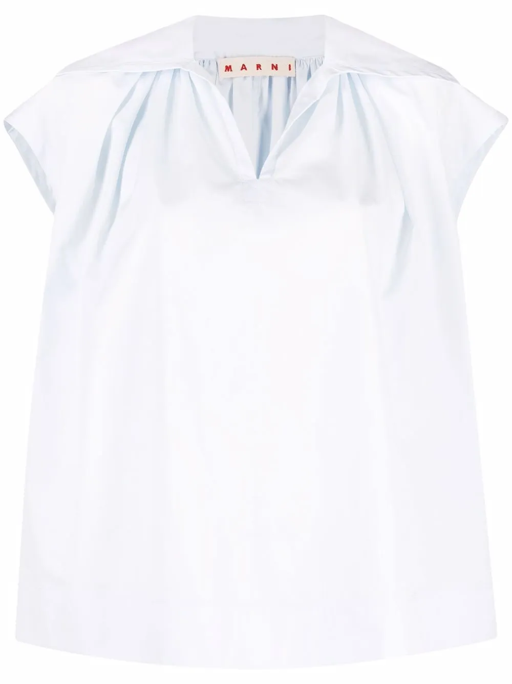 

Marni blusa con cuello italiano - Azul