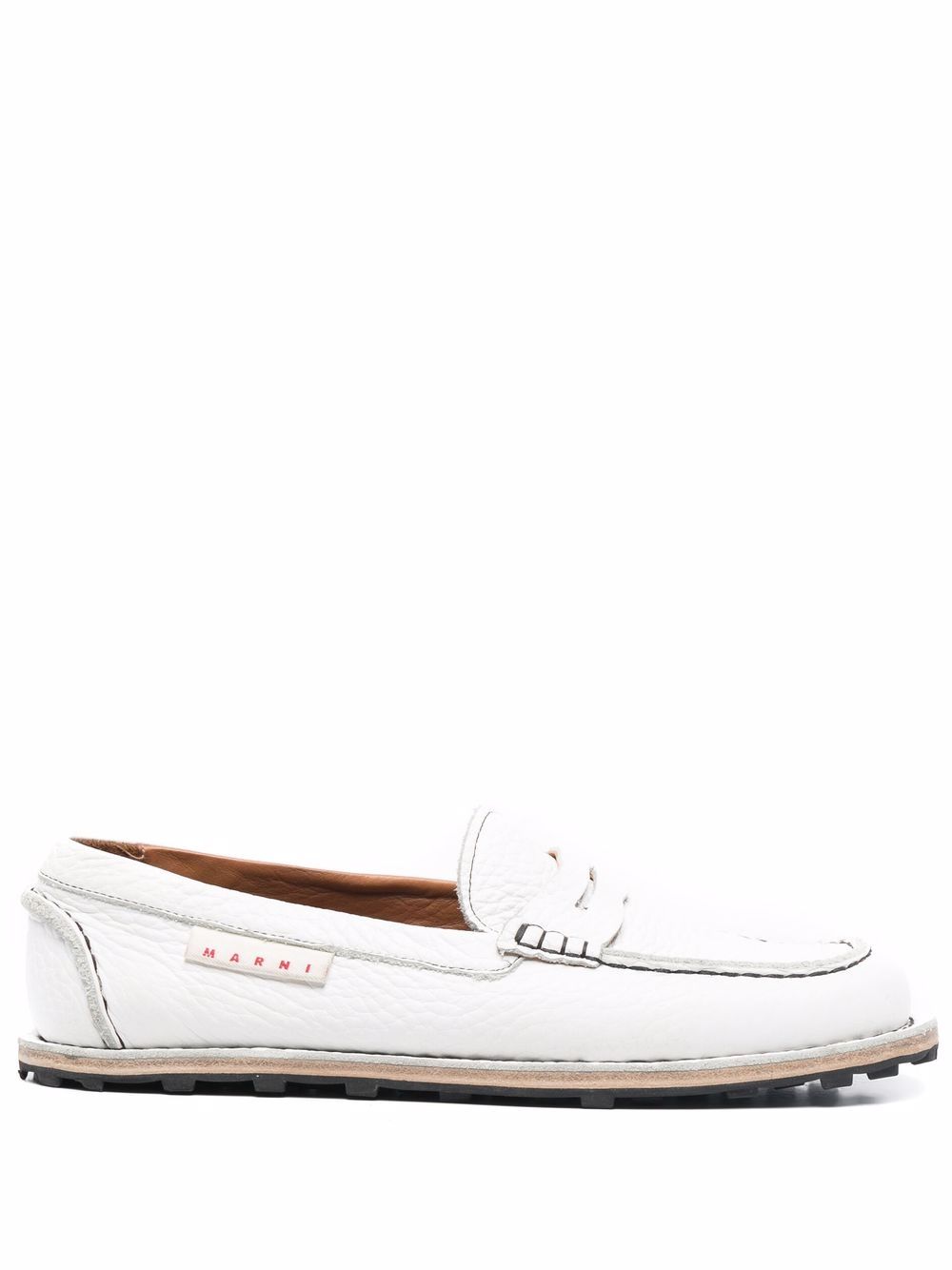 

Marni square-toe penny loafers - White