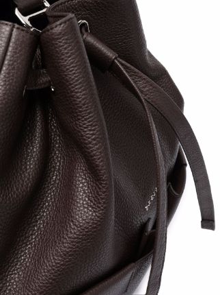 pebbled-effect leather backpack展示图