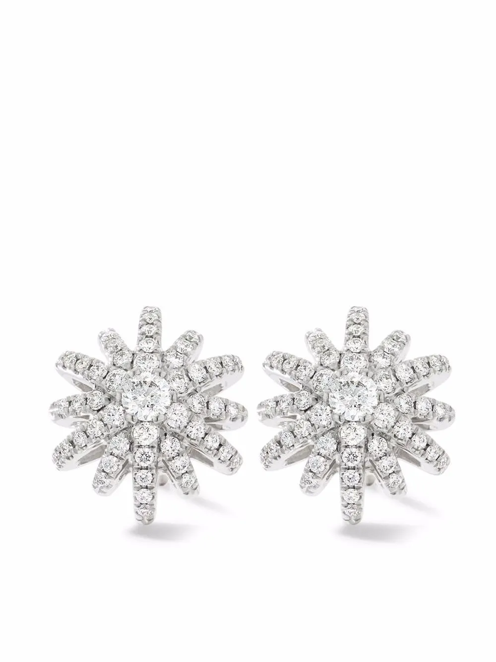 

David Yurman 18kt white gold Starburst diamond earrings - Silver